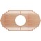 Ekena Millwork Chrysler Wood Fretwork Pierced Ceiling Medallion, Cherry, 40"W x 20"H x 10 1/2"ID x 1/4"T CMWP40X20X0250CSCH - alternate 1